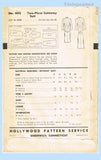 Hollywood 402: 1940s Gorgeous Misses New Look Suit 34 B Vintage Sewing Pattern