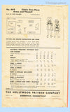 1940s Vintage Hollywood Sewing Pattern 669 WWII Baby Girls Sun Suit & Dress Sz 1