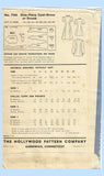 Hollywood Starlet 766: 1940s Uncut Betty Grable Dress 34B Vintage Sewing Pattern