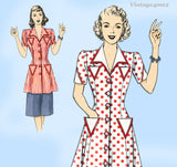 Hollywood Starlet 766: 1940s Uncut Betty Grable Dress 34B Vintage Sewing Pattern