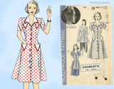 Hollywood Starlet 766: 1940s Uncut Betty Grable Dress 34B Vintage Sewing Pattern
