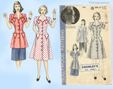 Hollywood Starlet 766: 1940s Uncut Betty Grable Dress 34B Vintage Sewing Pattern