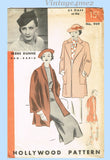 Hollywood Starlet 959: 1930s Chic Uncut Plus Size Coat 42 Bust Vintage Sewing Pattern