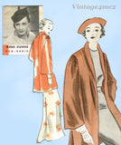 Hollywood Starlet 959: 1930s Chic Uncut Plus Size Coat 42 Bust Vintage Sewing Pattern
