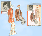 Hollywood Starlet 959: 1930s Chic Uncut Plus Size Coat 42 Bust Vintage Sewing Pattern