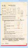 Hollywood 999: 1940s Darling Misses WWII Dress Sz 38 B Vintage Sewing Pattern