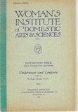 1920s Brooks Picken Woman's Institute Sewing Book 10C Underwear & Lingerie Pt 3