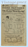Ladies Home Journal 1815: 1910s Uncut Toddler Girls Dress Vintage Sewing Pattern