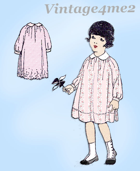 Ladies Home Journal 1815: 1910s Uncut Toddler Girls Dress Vintage Sewing Pattern