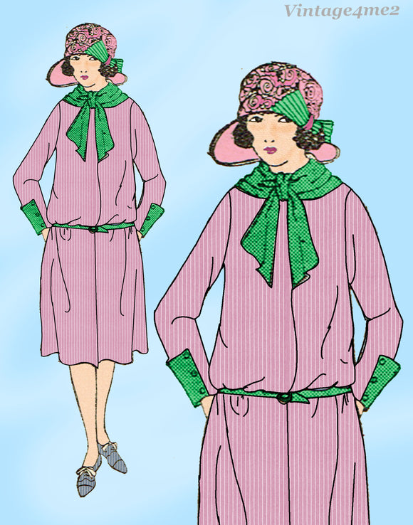 Ladies Home Journal 2587: 1920s Classic Uncut Girls Coat Vintage Sewing Pattern