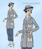 Ladies Home Journal 1805: 1920s Uncut Misses Straight Coat 35 B Vintage Sewing Pattern