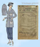 Ladies Home Journal 1805: 1920s Uncut Misses Straight Coat 35 B Vintage Sewing Pattern