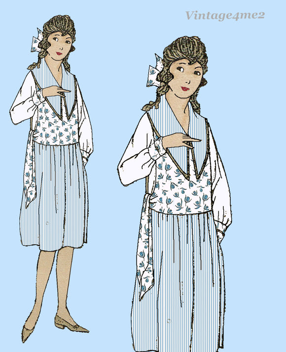 Ladies Home Journal 1817: 1920s Uncut Girls Dress Size 8 Vintage Sewing Pattern