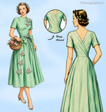 Ladies Home Journal 2483: 1940s Uncut Wrap Dress Sz 30 B Vintage Sewing Pattern
