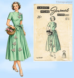 Ladies Home Journal 2483: 1940s Uncut Wrap Dress Sz 30 B Vintage Sewing Pattern