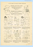 Ladies Home Journal 2814: 1920s Uncut 18in Doll Clothes Set Vintage Sewing Pattern