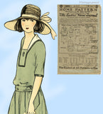 Ladies Home Journal 3006: 1920s Uncut Girls Dress Size 14 Vintage Sewing Pattern