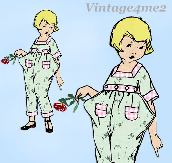 Ladies Home Journal 3105: 1920s Uncut Toddlers Romper Sz6 Vintage Sewing Pattern