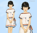 Ladies Home Journal 3151: 1920s Uncut Little Girls Dress Sz 8 Vintage Sewing Pattern