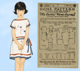 Ladies Home Journal 3151: 1920s Uncut Little Girls Dress Sz 8 Vintage Sewing Pattern