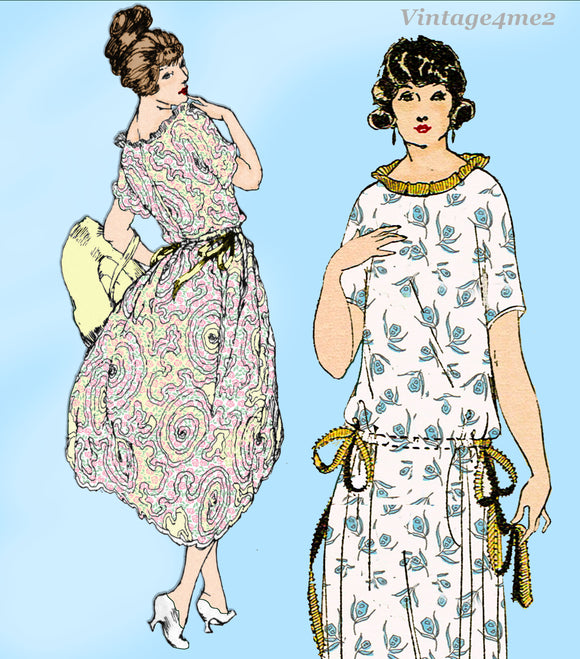 Ladies Home Journal 3155: 1920s Uncut Misses Dress 42 B Vintage Sewing Pattern