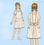 Ladies Home Journal 3161: 1920s Uncut Daughter Apron Sz 8 Vintage Sewing Pattern