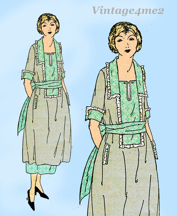 Ladies Home Journal 3165: 1920s Uncut Misses Day Dress Vintage Sewing Pattern