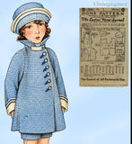 Ladies Home Journal 3194: 1920s Uncut Girls Coat & Hat Sz 6 Vintage Sewing Pattern