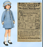Ladies Home Journal 3194: 1920s Uncut Girls Coat & Hat Sz 6 Vintage Sewing Pattern