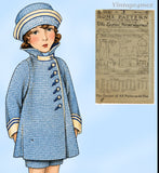 Ladies Home Journal 3194: 1920s Uncut Girls Coat & Hat Sz 8 Vintage Sewing Pattern