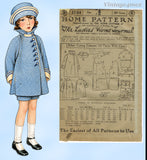 Ladies Home Journal 3194: 1920s Uncut Girls Coat & Hat Sz 8 Vintage Sewing Pattern