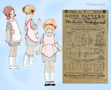 Ladies Home Journal 3245: 1920s Uncut Girls Apron Size 8 Vintage Sewing Pattern