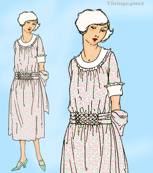 Ladies Home Journal 3258: 1920s Uncut Misses Dress Sz 34 B Vintage Sewing Pattern