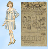 1920s Vintage Ladies Home Journal Sewing Pattern 3263 Uncut Girls Dress Size 10