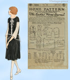 Ladies Home Journal 3284: 1920s Uncut Girls Dress Size 8 Vintage Sewing Pattern
