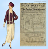 Ladies Home Journal 3287: 1920s Uncut Misses Dress 36 B Vintage Sewing Pattern