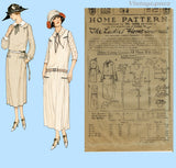 Ladies Home Journal 3326: 1920s Uncut Womens Dress 42 B Vintage Sewing Pattern
