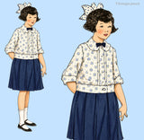 Original circa 1921 Ladies' Home Journal Pattern No. 3339 - Girls' Box-Plaited Dress