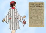 Ladies Home Journal 3357: 1920s Easy Uncut Girls Coat Sz 12 Vintage Sewing Pattern