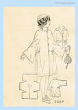 Ladies Home Journal 3357: 1920s Easy Uncut Girls Coat Sz 12 Vintage Sewing Pattern