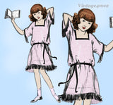 Ladies Home Journal 3358: 1920s Uncut Girls Dress Sz 8 Vintage Sewing Pattern