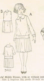 Ladies Home Journal 3461: 1920s Uncut Girls Day Dress Vintage Sewing Pattern