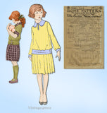 Ladies Home Journal 3461: 1920s Uncut Girls Day Dress Vintage Sewing Pattern