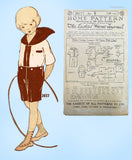 1920s Vintage Ladies Home Journal Sewing Pattern 3617 Uncut Boys Suit Size 6