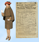 1920s Vintage Ladies Home Journal Sewing Pattern 3687 Uncut Girls Coat Sz 12
