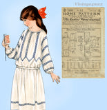 Ladies Home Journal 3695: 1920s Uncut Teen Girls Dress Sz 14 Vintage Sewing Pattern