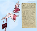 Ladies Home Journal 3718: 1920s Uncut Misses Purse Set Vintage Sewing Pattern