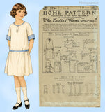 Ladies Home Journal 3734: 1920s Uncut Girls Dress Size 12 Vintage Sewing Pattern