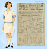 Ladies Home Journal 3734: 1920s Uncut Girls Dress Size 14 Vintage Sewing Pattern