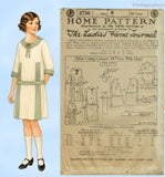 1920s Vintage Ladies Home Journal Sewing Pattern 3736 Uncut Girls Dress Size 8